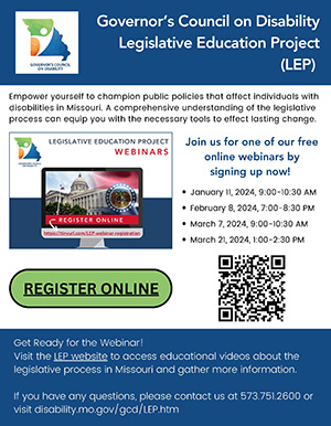GCD Legislative Education Project Registration Flyer