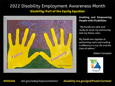 2022 Disability Employment Awareness Poster Contest Winner, Robert Campbell, Forsyth