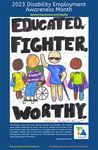 2023 Disability Employment Awareness Month Poster Contest Winner, Kimberley Mowatt, Holts Summit