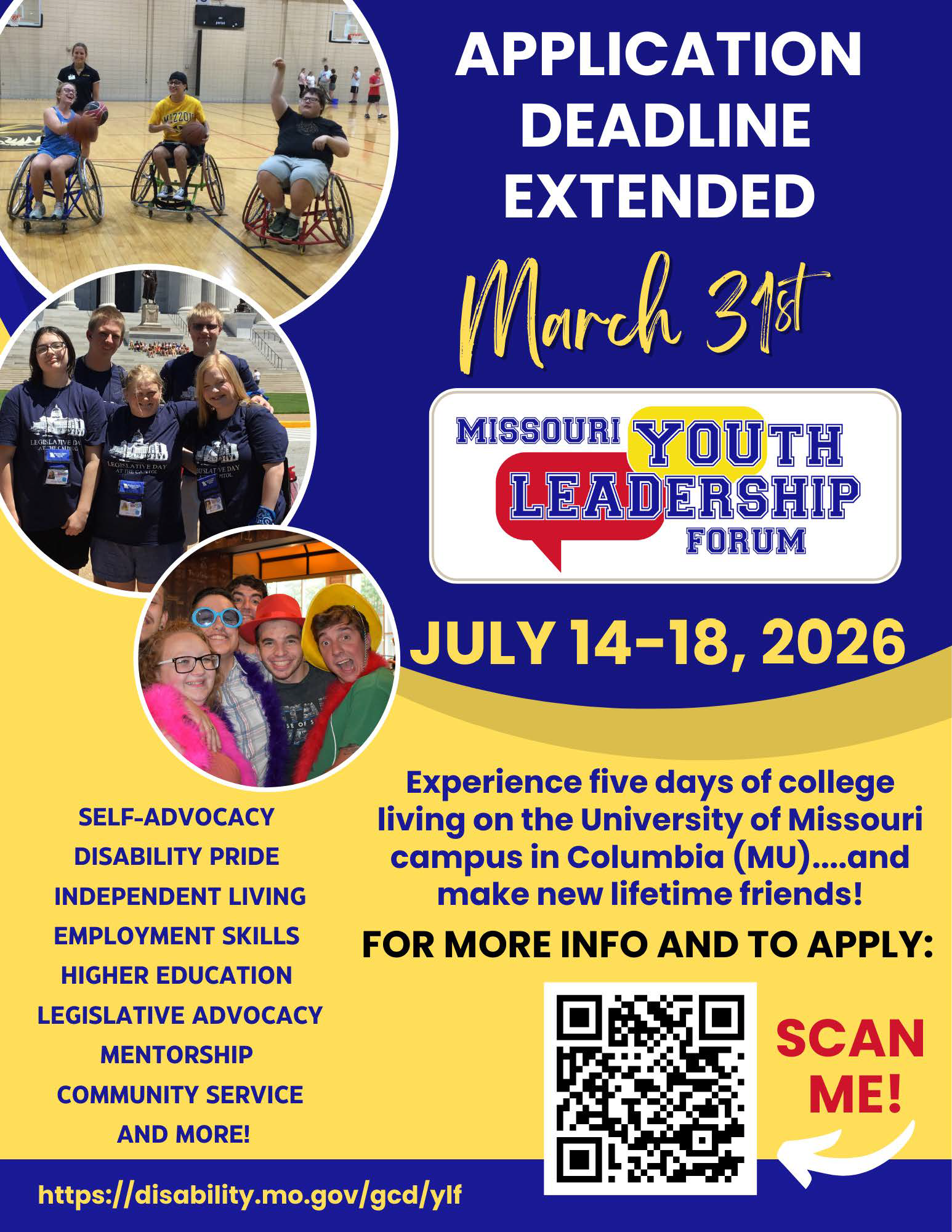 2026 MO-YLF Application Deadline March 31, 2026