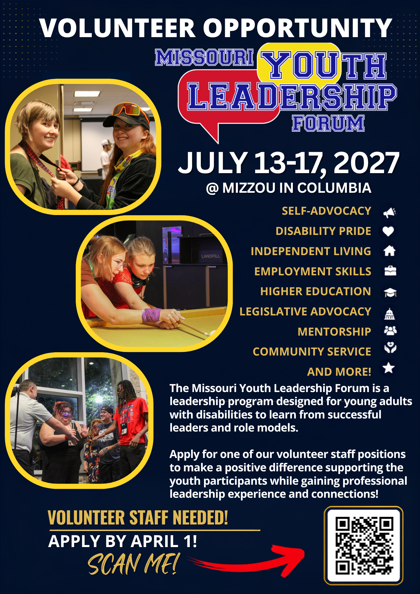 2027 MO-YLF Application Deadline April 1, 2027