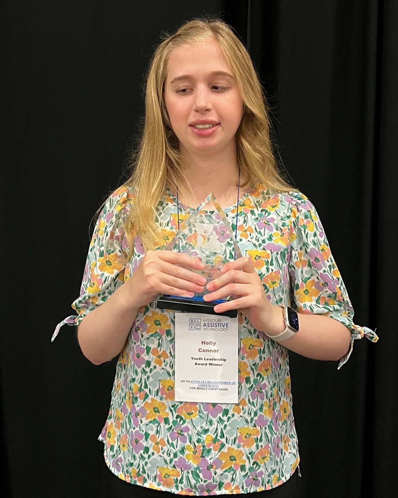 Holly Conner, winner of 2022 Youth Leadership Award.