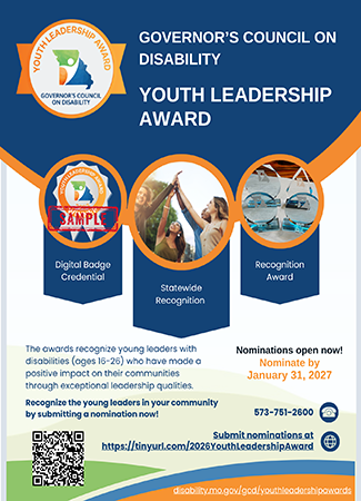 governor's council on disability youth leadership award